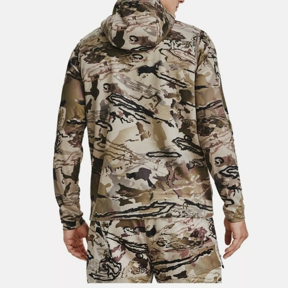 Under Armour Rut Fleece Hunting Vest Hoodie Barren Camouflage - Picture 3 of 9